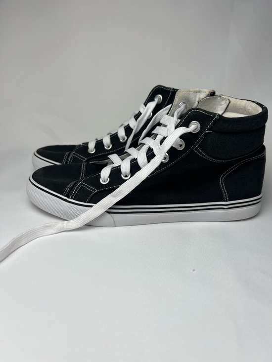 Tommy Bahama Other - Tommy Bahama Big Girl Black Canvas High Top Unisex Sneakers Size 5 Lace Up & Zip